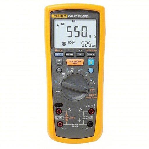 FLUKE-1587 FC/WWG Insulation Multimeter 0.01 megaohm to 2 gigohm, CAT III 1000V/CAT IV 600V, Battery, Digital