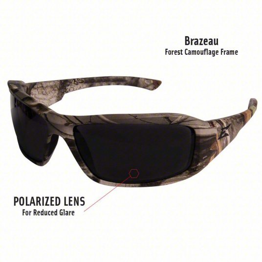 Edge TXB216CF Safety Glasses Polarized /Anti-Scratch, No Foam Lining, Traditional Frame, Full-Frame