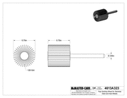 McMaster 4613A323 Flap Sanding Wheel for Stainless Steel and Hard Metals with Shank, 120 Grit, 3/4" Diameter