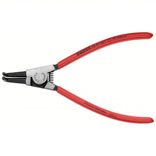 Knipex 46 21 A21 SBA Retaining Ring Plier External, For 19 mm to 60 mm Shaft Dia, 0.071 in Tip Dia, 6 3/4 in Overall Lg
