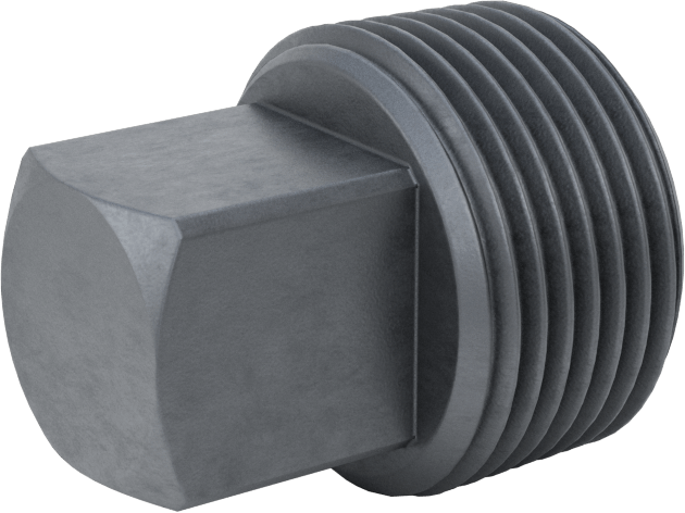 McMaster 4627K334 Medium-Pressure Iron Pipe Fitting, Plug with External Square Drive, 3/4 NPT