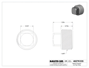 McMaster 4627K335 Medium-Pressure Iron Pipe Fitting, Plug with External Square Drive, 1 NPT