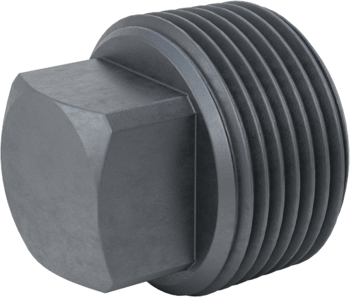 McMaster 4627K335 Medium-Pressure Iron Pipe Fitting, Plug with External Square Drive, 1 NPT