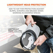 Ergodyne 8945 Bump Cap Insert Gray, Hook-and-Loop, Head Protection Venting, Polypropylene, Basic Colors