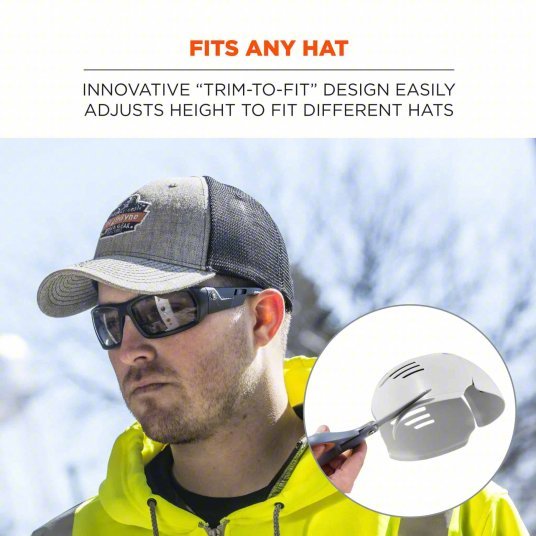 Ergodyne 8945 Bump Cap Insert Gray, Hook-and-Loop, Head Protection Venting, Polypropylene, Basic Colors