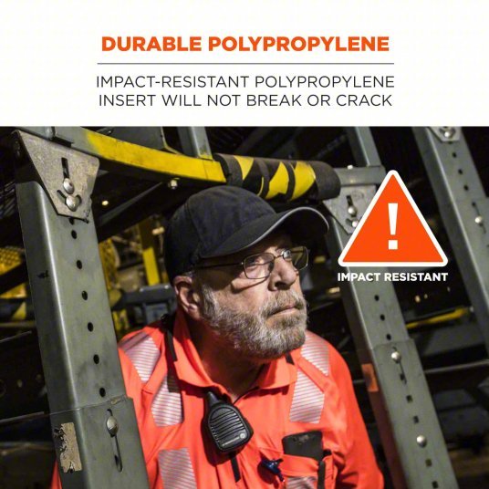 Ergodyne 8945 Bump Cap Insert Gray, Hook-and-Loop, Head Protection Venting, Polypropylene, Basic Colors