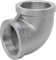 McMaster 4638K138 Low-Pressure Pipe Fitting Galvanized Iron, 90 Degree Elbow Connector, 2 NPT Female