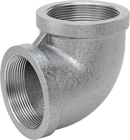 McMaster 4638K138 Low-Pressure Pipe Fitting Galvanized Iron, 90 Degree Elbow Connector, 2 NPT Female