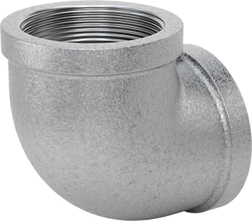 McMaster 4638K138 Low-Pressure Pipe Fitting Galvanized Iron, 90 Degree Elbow Connector, 2 NPT Female