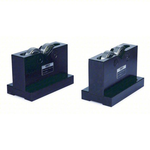Insize 6888 - 1 Roller Bearing V - Block Set, 3 7/8 in Lg, 2 3/8 in Wd, 3 7/8 in Ht - Redwood.KV463C28