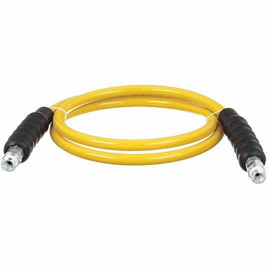 Enerpac H7210 Hydraulic Hose Assembly 1/4 in ID, NPTF x NPTF, 10 ft Lg, Yellow, 3/8 in x 3/8 in Fitting Size