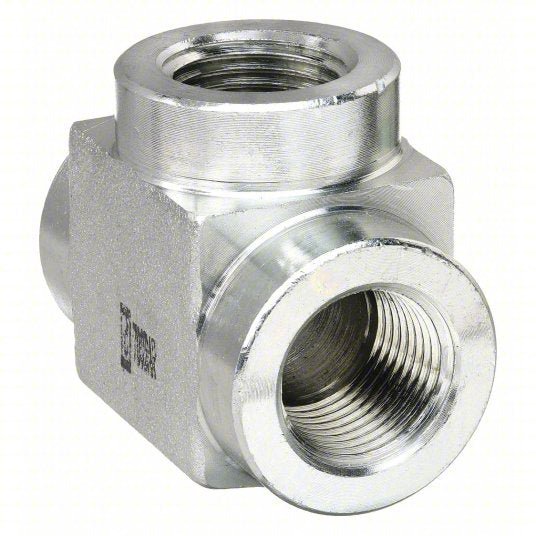 Enerpac FZ1612 Hydraulic Hose Adapter 3/8 in x 3/8 in x 3/8 in Fitting Size, Female x Female x Female, Rigid, Tee