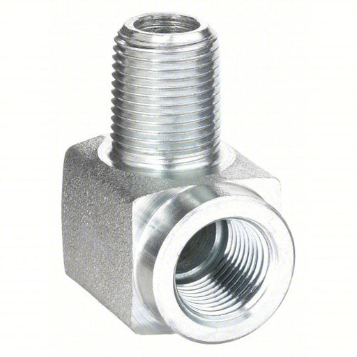 Enerpac FZ1616 Hydraulic Hose Adapter 3/8 in x 3/8 in Fitting Size, Male x Female, NPTF x NPTF, Rigid, 90° Elbow