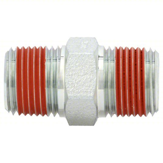 Enerpac FZ1617 Hydraulic Hose Adapter 3/8 in x 3/8 in Fitting Size, Male x Male, NPTF x NPTF x NPTF, Rigid