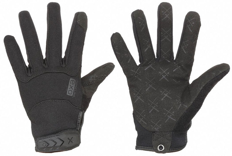 Ironclad EXOT-PBLK-24-XL Tactical Gloves, L, Black, Synthetic Suede, Hook-and-Loop, Breathable Back, 1 PR