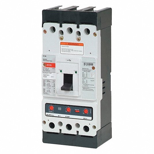 Eaton KD3400 Molded Case Circuit Breaker: 400 A Amps, 65kA at 240V AC, Fixed, ABC, Line/Load Lug, Std, KD
