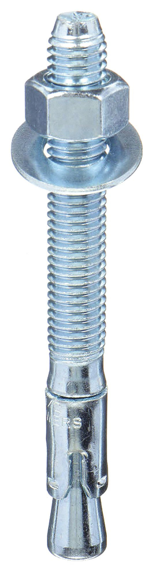 DEWALT 7416SD1-PWR Wedge Anchor, 5 in Overall Lg, 3/8 in Dia, 3/8"-16 Thread Size, 3 5/8 in Thread Lg, 50 PK