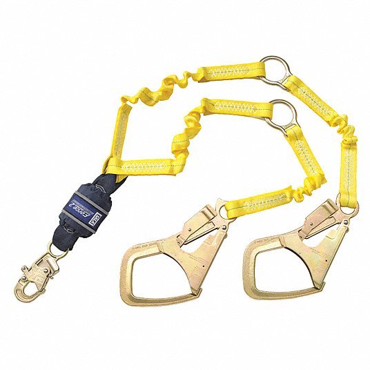 3M DBI-Sala 1246153 Shock Absorbing Lanyard, 6 ft., 310 lb. Weight Capacity, Yellow