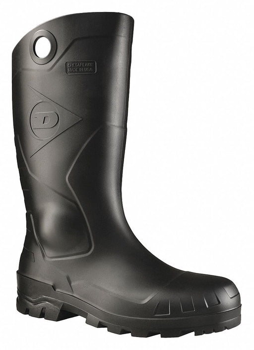 Dunlop 8677533 Rubber Boot, Knee Footwear, Black, 10 Size, D, PVC, PVC, 86775,  1 PR
