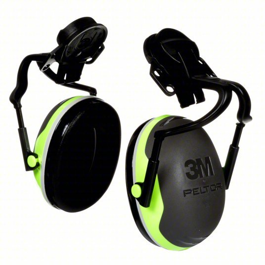 3M X4P51E Hard Hat-Mounted Earmuff, Passive, 26 dB NRR, Dielectric, Electrically Insulated