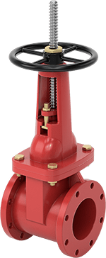 McMaster 47815K24 FM-Approved Flanged Gradual On/Off Valve Wheel Handle and Rising Stem, 6 Pipe Size