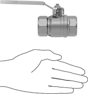 McMaster 47865K25 Brass Body On/Off Valve with Lever Handle, 1 NPT Female, 80.9 Cv