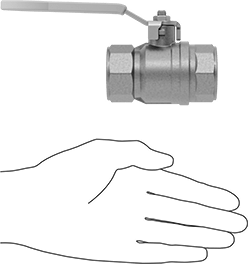 McMaster 47865K25 Brass Body On/Off Valve with Lever Handle, 1 NPT Female, 80.9 Cv