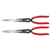 Milwaukee 48-22-6542 Long Reach Pliers Set 3 in Max Jaw Opening, 15 1/8 in Overall Lg, 3 in_3 1/4 in Jaw Lg, Serrated