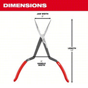 Milwaukee 48-22-6542 Long Reach Pliers Set 3 in Max Jaw Opening, 15 1/8 in Overall Lg, 3 in_3 1/4 in Jaw Lg, Serrated