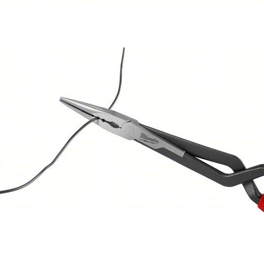 Milwaukee 48-22-6542 Long Reach Pliers Set 3 in Max Jaw Opening, 15 1/8 in Overall Lg, 3 in_3 1/4 in Jaw Lg, Serrated