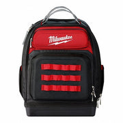 Milwaukee 48-22-8201 Tool Backpack 18 in W 9 7/16 in D 20 3/8 in H, Ballistic Nylon, Red, 46 Inside Pockets