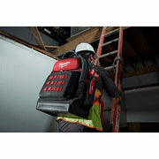Milwaukee 48-22-8201 Tool Backpack 18 in W 9 7/16 in D 20 3/8 in H, Ballistic Nylon, Red, 46 Inside Pockets