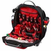 Milwaukee 48-22-8201 Tool Backpack 18 in W 9 7/16 in D 20 3/8 in H, Ballistic Nylon, Red, 46 Inside Pockets
