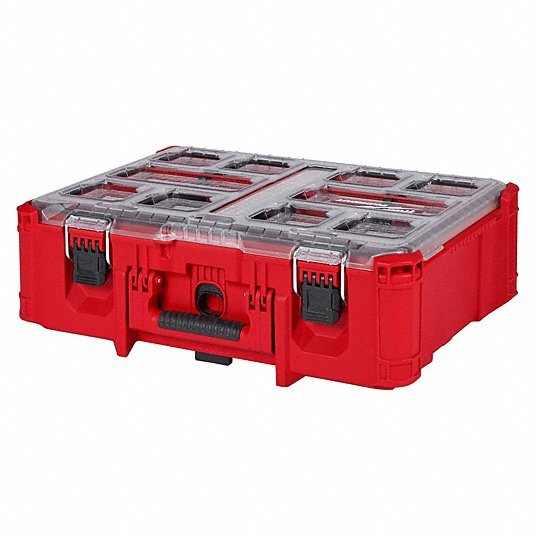 Milwaukee 48-22-8432 Deep Compartment Box with 2 compartments, Plastic, 7.0 in H x 19.7 in W