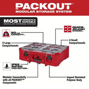 Milwaukee 48-22-8432 Deep Compartment Box with 2 compartments, Plastic, 7.0 in H x 19.7 in W