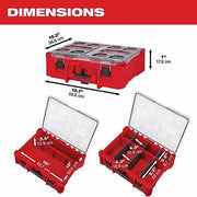 Milwaukee 48-22-8432 Deep Compartment Box with 2 compartments, Plastic, 7.0 in H x 19.7 in W