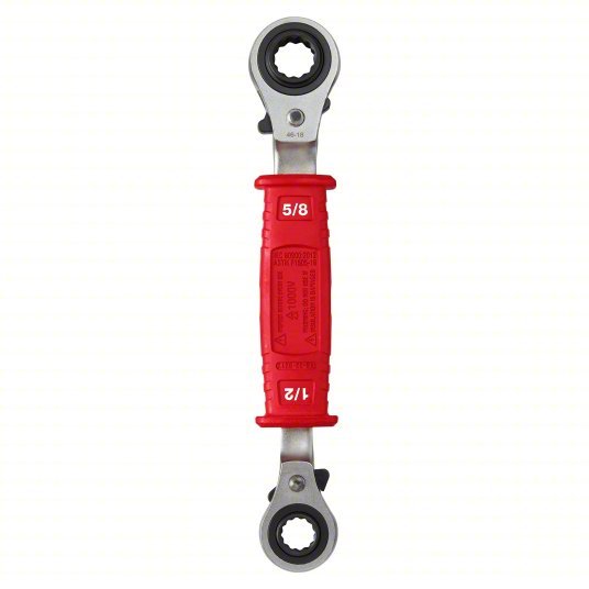 Milwaukee 48-22-9212 Insulating Box Wrench Forged Steel, Natural, 1/2 in_9/16 in_5/8 in_3/4 in Head Size, Std