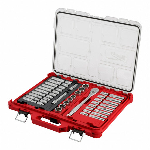 Milwaukee Tool 48-22-9487 Mechanic Hand Tool Set, 1/2 in Drive Size, 47 Pieces, (26) 6 Point, (18) 6-Point