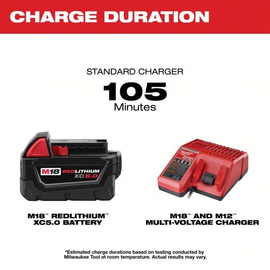 Milwaukee 48-59-1850 Battery & Charger Kit M18™, Li-ion, 5 Ah, XC, 18 V