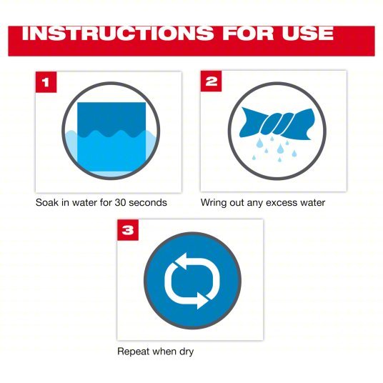 Milwaukee 48-73-4541 Cooling Towel Blue, Universal, Microfiber