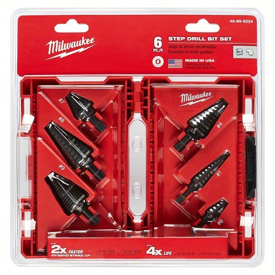 Milwaukee 48-89-9224 Step Drill Bit Set 39 Hole Sizes, 1/8 in to 1 1/8 in, Black Oxide Finish, Fractional Inch