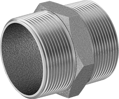 McMaster 4810T239 British Standard Low-Pressure 304 Stainless Steel Pipe Fitting Straight Adapter, 2 BSPT Male x NPT Male