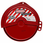 Master Lock 481 Gate Valve Lockout Collapsible Gate Valve Lockout, For 5 in Max Hand Wheel Dia, Red