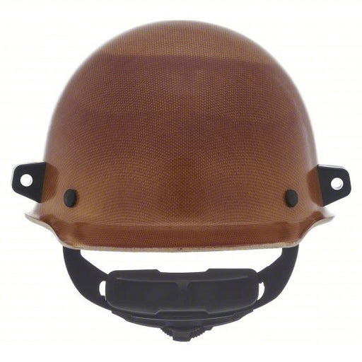 MSA 482002 Hard Hat Tan, No Graphics, Ratchet (4-Point), Ratchet, Phenolic, Welding Helmet Attachment Lugs