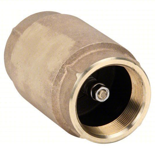 Simmons 506SB Check Valve Poppet, Inline Valve Body, 2 in Pipe Size, FNPT x FNPT, Silicon Bronze, Female