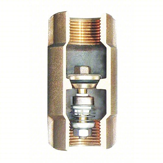 Simmons 506SB Check Valve Poppet, Inline Valve Body, 2 in Pipe Size, FNPT x FNPT, Silicon Bronze, Female