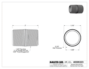 McMaster 4830K223 Standard-Wall 304/304L Stainless Steel Pipe Nipple Threaded on Both Ends, 1 NPT, 2" Long