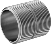 McMaster 4830K296 Standard-Wall 304/304L Stainless Steel Pipe Nipple Threaded on Both Ends, 2-1/2 NPT, 3" Long