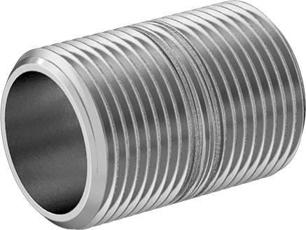 McMaster 4830K192 Standard-Wall 304/304L Stainless Steel Pipe Nipple Threaded on Both Ends, 3/4 NPT, 1-1/2" Long