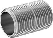 McMaster 4830K223 Standard-Wall 304/304L Stainless Steel Pipe Nipple Threaded on Both Ends, 1 NPT, 2" Long